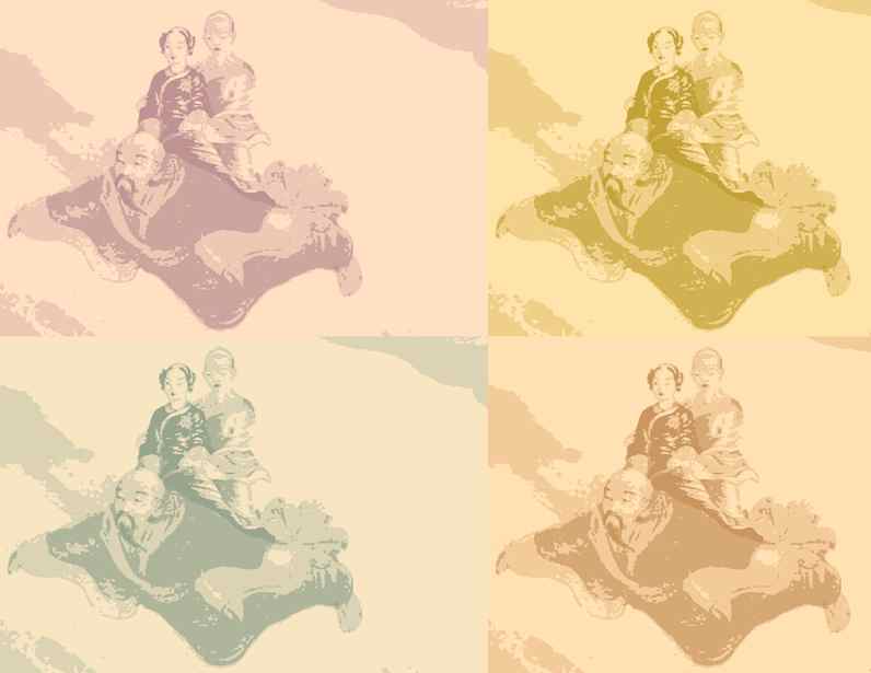 Ilustração de conto de fadas chinês