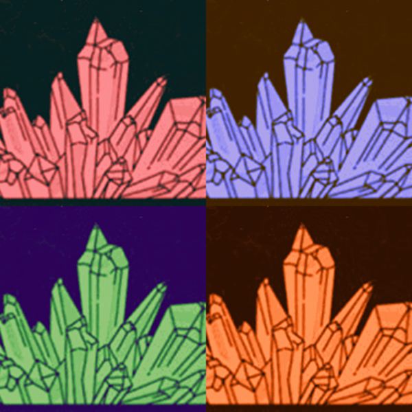 cristais coloridos