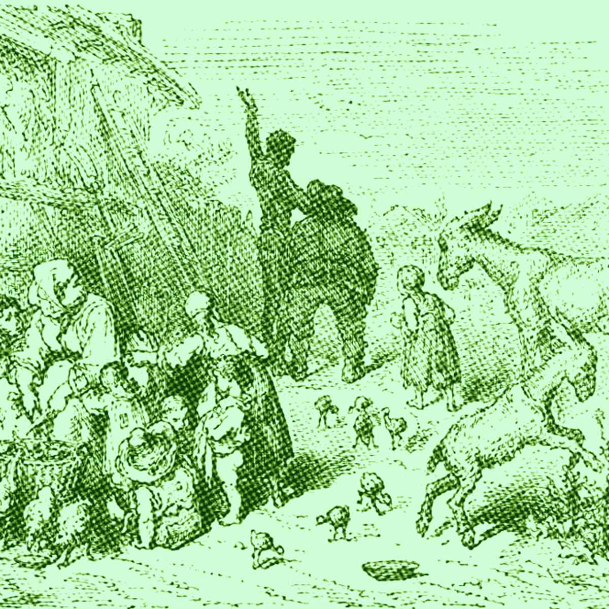 D. Quixote e Sancho Pança, em ilustração de Gustave Doré
