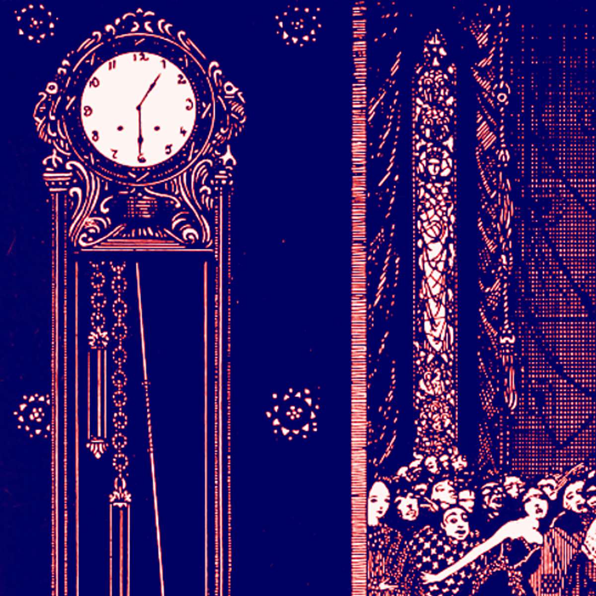 Recorte de ilustração de Harry Clarke para A Máscara da Morte Rubra