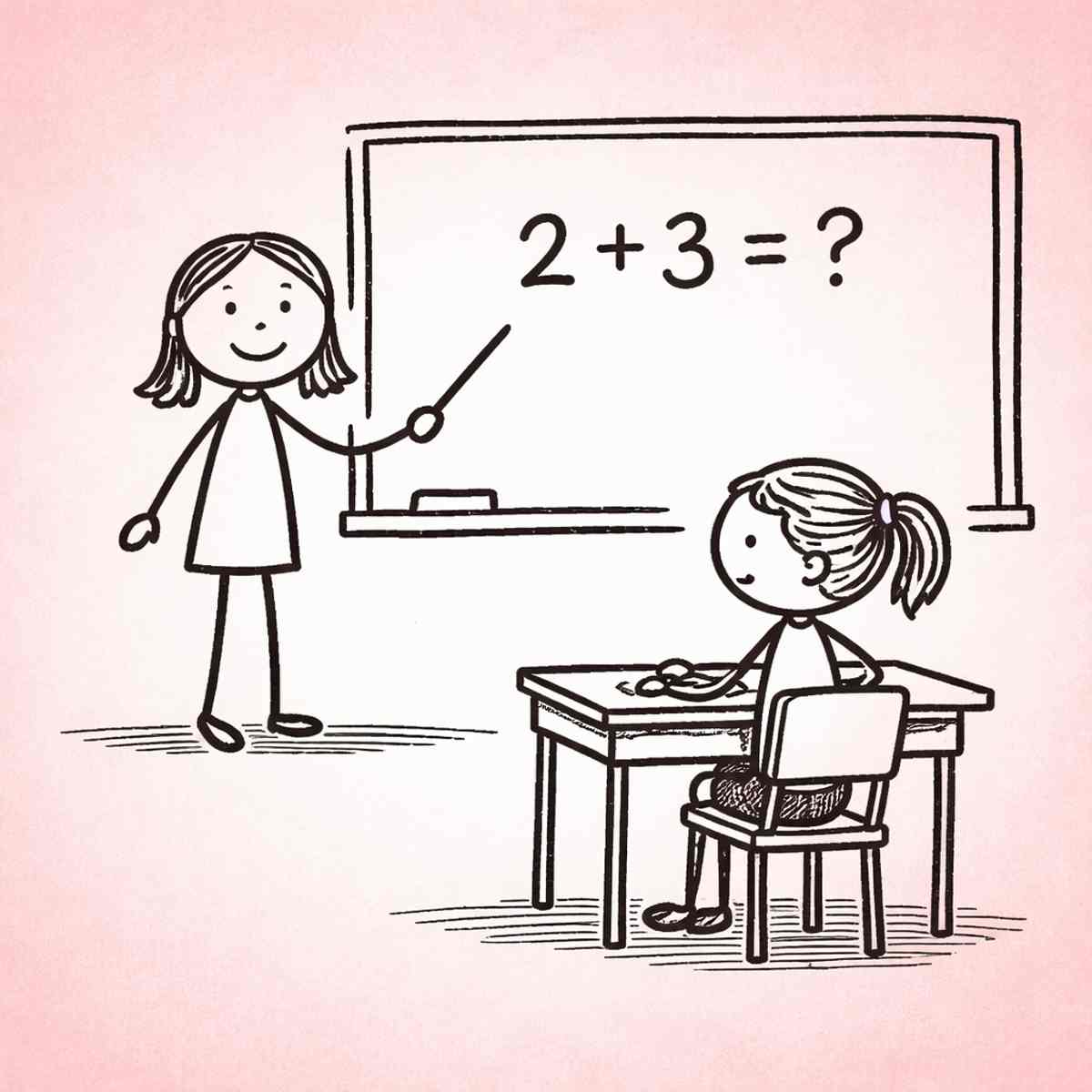 menina assiste a aula