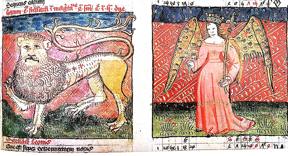 Ilustração de antigo livro de astrologia